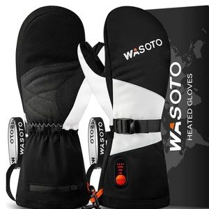 Heated Mittens Gloves 7.4V Battery 22.2Wh Rechargeable Waterproof, size Medium